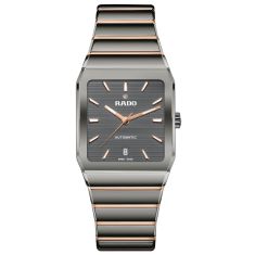 image of Rado Anatom Automatic Grey-Dial Two-Tone Grey and Rose Gold-Tone Bracelet Watch 32.5mm - R10203102 with sku:20582813