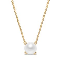 David Yurman Pearl Classics Necklace in 18K Yellow Gold with Diamonds, 6.5mm 1