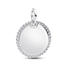 Pandora Engravable Round Tag Pendant