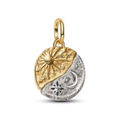 Pandora ME Sun and Moon Two-Tone Gold-Plated and Sterling Silver Medallion Charm