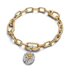Pandora ME Rose Two-Tone Sterling Silver and Gold-Plated Medallion Charm