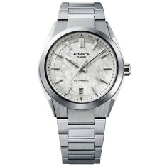 Casio Edifice Automatic Textured White Dial Stainless Steel Watch 43.5mm - EFK100D-7A