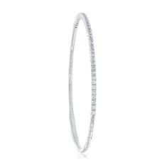 REEDS Flexible 1/2ctw Diamond 14k White Gold Bangle Bracelet