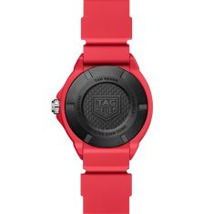 TAG Heuer FORMULA 1 Solargraph White Dial Red Rubber Strap Watch 38mm - WBY1161.FT8086