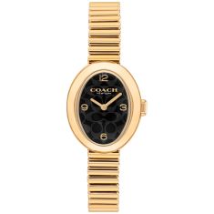 image of COACH Sammy Black Dial Gold-Tone Bracelet Watch 22.5mm - 14504571 with sku:20587747