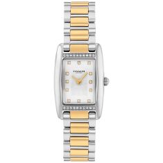 image of COACH Reese Crystal Accent Silver Dial Two-Tone Bracelet Watch 30x20mm - 14504590 with sku:20587762