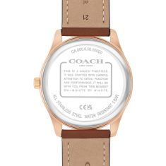 COACH Oliver Blue Dial Brown Leather Strap Watch 41mm - 14602755
