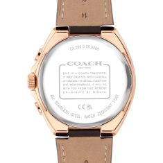 COACH Jackson Chronograph Blue Dial Brown Leather Strap Watch 45mm - 14602745