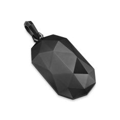 Men's David Yurman Faceted Amulet in Black Titanium, 36.3mm 1