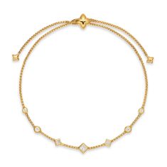 David Yurman Petite Modern Renaissance Station Chain Bracelet in 18K Yellow Gold with Diamonds, 7.5mm