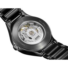 Rado True Round Automatic Open Heart Black PVD Watch 40mm - R27107172