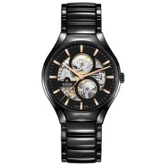 image of Rado True Round Automatic Open Heart Black PVD Watch 40mm - R27107172 with sku:20590147