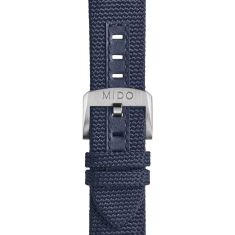 MIDO Ocean Star GMT Black Dial Blue Fabric Strap Watch 44mm - M0266291705100