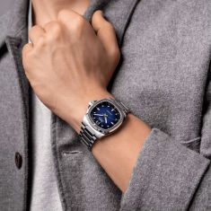 MIDO Multifort TV Big Date Blue Dial Stainless Steel Watch 39.2x40mm - M0495261104100