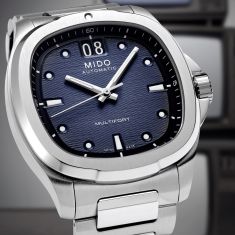 MIDO Multifort TV Big Date Blue Dial Stainless Steel Watch 39.2x40mm - M0495261104100