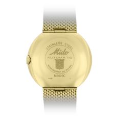 MIDO Commander 1959 Silver Dial Gold-Tone Milanese Bracelet Watch 37mm - M842932113