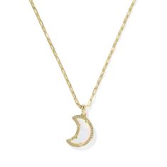 Kendra Scott Moon Short Pendant Necklace, Gold-Plated
