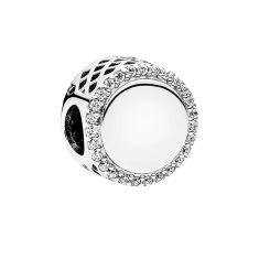 Pandora Sterling Silver Charm with Clear Cubic Zirconia Pandora Sterling Silver Charm with Clear Cubic Zirconia