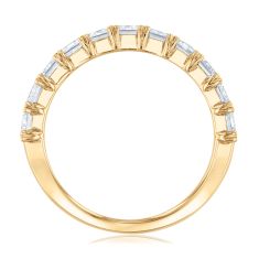 2ctw Emerald Diamond 14k Yellow Gold Wedding Band