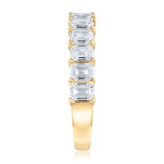 2ctw Emerald Diamond 14k Yellow Gold Wedding Band