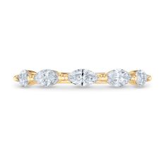 1ctw Marquise Diamond 14k Yellow Gold Wedding Band