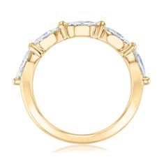 1ctw Marquise Diamond 14k Yellow Gold Wedding Band