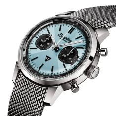 Breitling Top Time B01 Triumph Light Blue Dial Stainless Steel Watch 41mm - AB01764A1C1A1