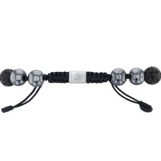 Jurassic World Black Agate, Hematite, and Lava Rock Beaded Bracelet