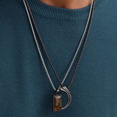 Jurassic World Black Gunmetal-Plated Sterling Silver Raptor Talon Pendant Necklace