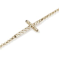 John Hardy Essential Cross 14k Yellow Gold Bracelet