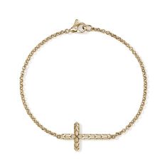 John Hardy Essential Cross 14k Yellow Gold Bracelet