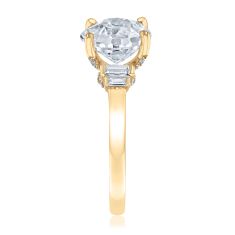 3 3/4ctw ECONIC Star Oval Lab Grown Diamond 14k Yellow Gold Engagement Ring