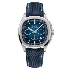MIDO Multifort TV Chronograph Blue Dial Stainless Steel and Extra Strap Special Edition Watch 41.2x42mm - M0495271104100