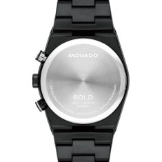 Movado BOLD Quest Chronograph Black Ion-Plated Watch 40mm - 3601184