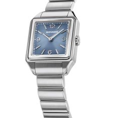 Movado Heritage 1917 Blue Dial Stainless Steel Watch 34x25mm - 3650248