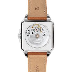 Movado Heritage 1917 Automatic Green Dial Brown Leather Strap Watch 35x45.2mm - 3650253