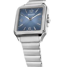 Movado Heritage 1917 Automatic Blue Dial Stainless Steel Watch 35x45.2mm - 3650256