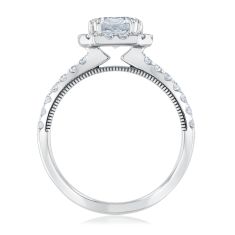 2 5/8ctw Emerald Lab Grown Diamond Halo 14k White Gold Engagement Ring