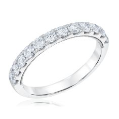 3/4ctw Lab Grown Diamond 14k White Gold Wedding Band