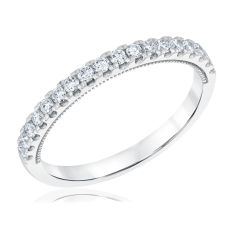 1/3ctw Lab Grown Diamond 14k White Gold Wedding Band