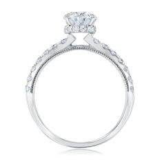 2ctw Oval Lab Grown Diamond 14k White Gold Hidden Halo Engagement Ring