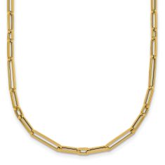 14k Yellow Gold 3mm Short and Long Paperclip Link Chain Necklace 14k Yellow Gold 3mm Short and Long Paperclip Link Chain Necklace