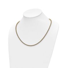14k Two-Tone 3.25mm Rope Chain Necklace