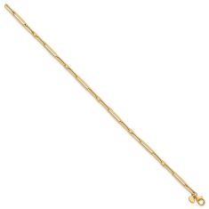14k Yellow Gold 3mm Paperclip Link Chain Bracelet