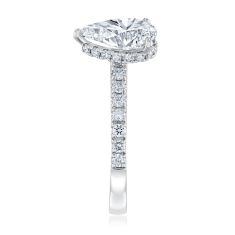 2ctw Pear Lab Grown Diamond 14k White Gold Hidden Halo Engagement Ring