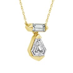 ASTERLY by REEDS ECONIC 3/8ctw Meteorite Lab Grown Diamond Gold Vermeil Pendant Necklace