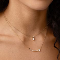 ASTERLY by REEDS ECONIC 3/8ctw Meteorite Lab Grown Diamond Gold Vermeil Pendant Necklace