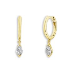 ASTERLY by REEDS ECONIC 1/2ctw Pear Shape Step-Cut Lab Grown Diamond Drop and Dangle Gold Vermeil Earrings
