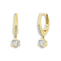 ASTERLY by REEDS ECONIC 1/2ctw Trillion Shape Lab Grown Diamond Drop and Dangle Gold Vermeil Earrings
