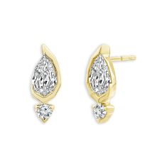 ASTERLY by REEDS ECONIC 5/8ctw Pear Shape Step-Cut Lab Grown Diamond Gold Vermeil Earrings